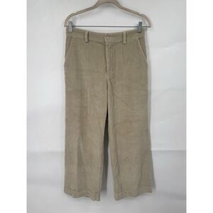 Lacausa Frankie Corduroy‎ Trouser Women 4 Beige Straight Western Academia Indie